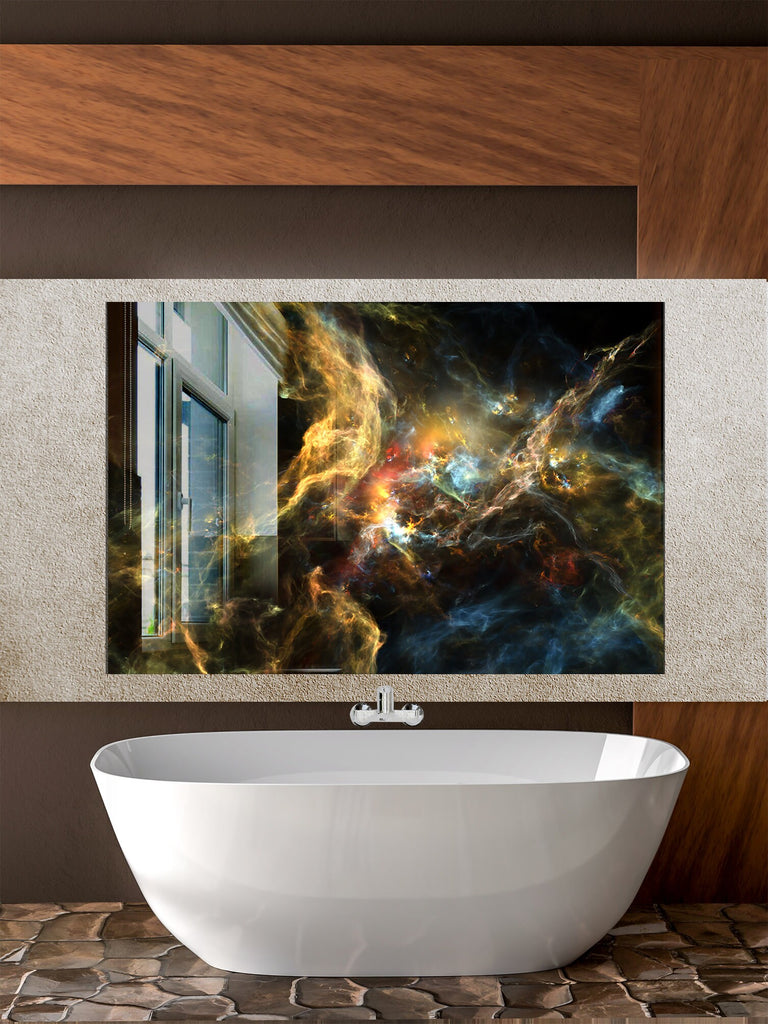 Abstract Tempered Glass Backsplash-BacksplashArtworks