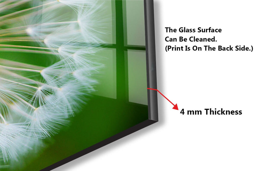 Dandelion Tempered Glass Backsplash-BacksplashArtworks