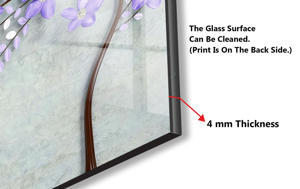 Sakura Tree Tempered Glass Backsplash-BacksplashArtworks