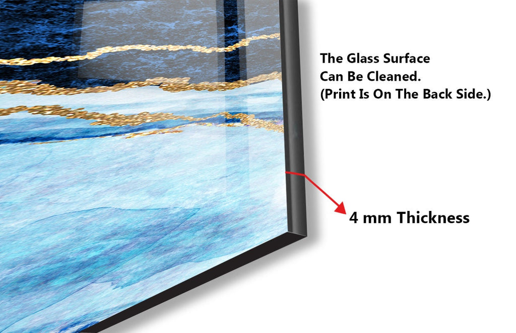 Abstract Tempered Glass Backsplash-BacksplashArtworks