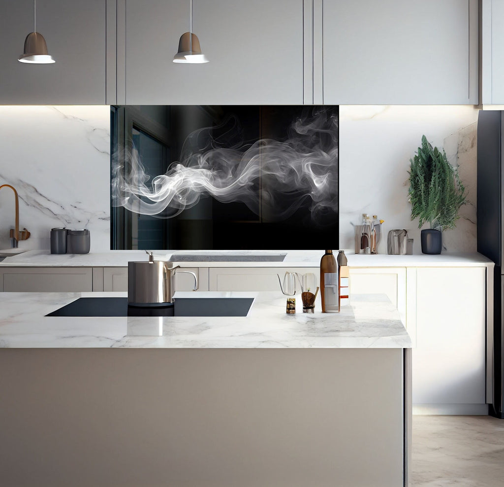 Abstract Tempered Glass Backsplash-BacksplashArtworks