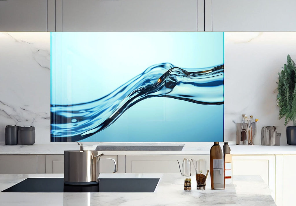 Abstract Tempered Glass Backsplash-BacksplashArtworks