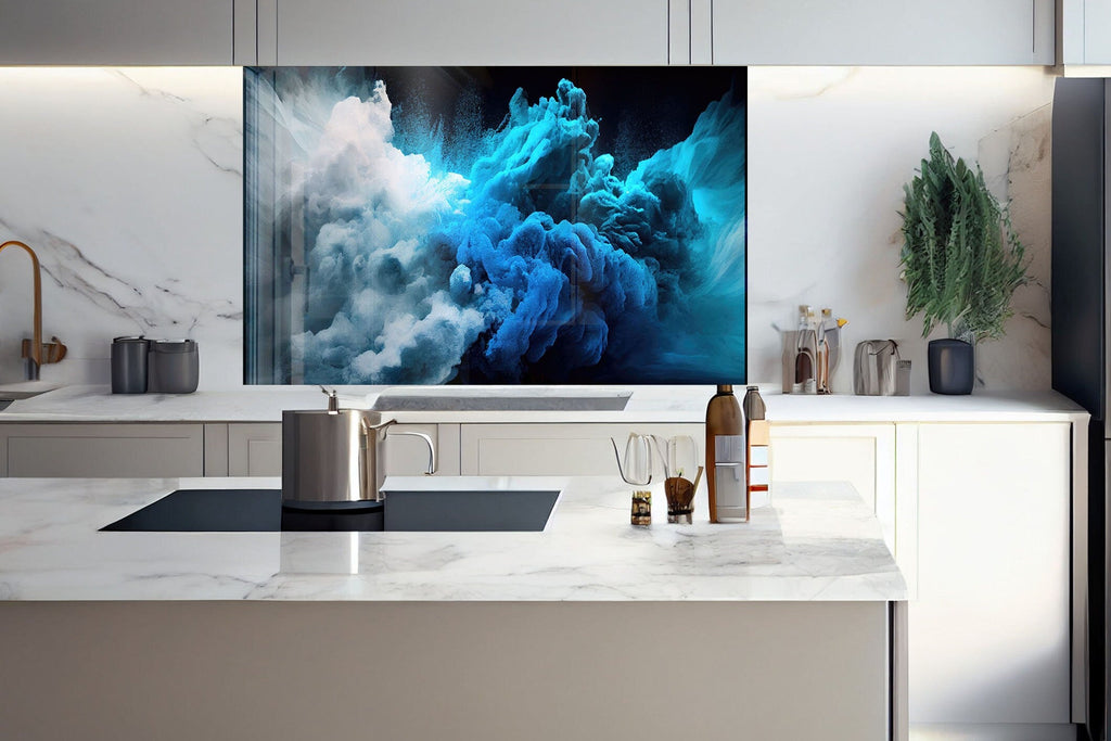 Abstract Tempered Glass Backsplash-BacksplashArtworks