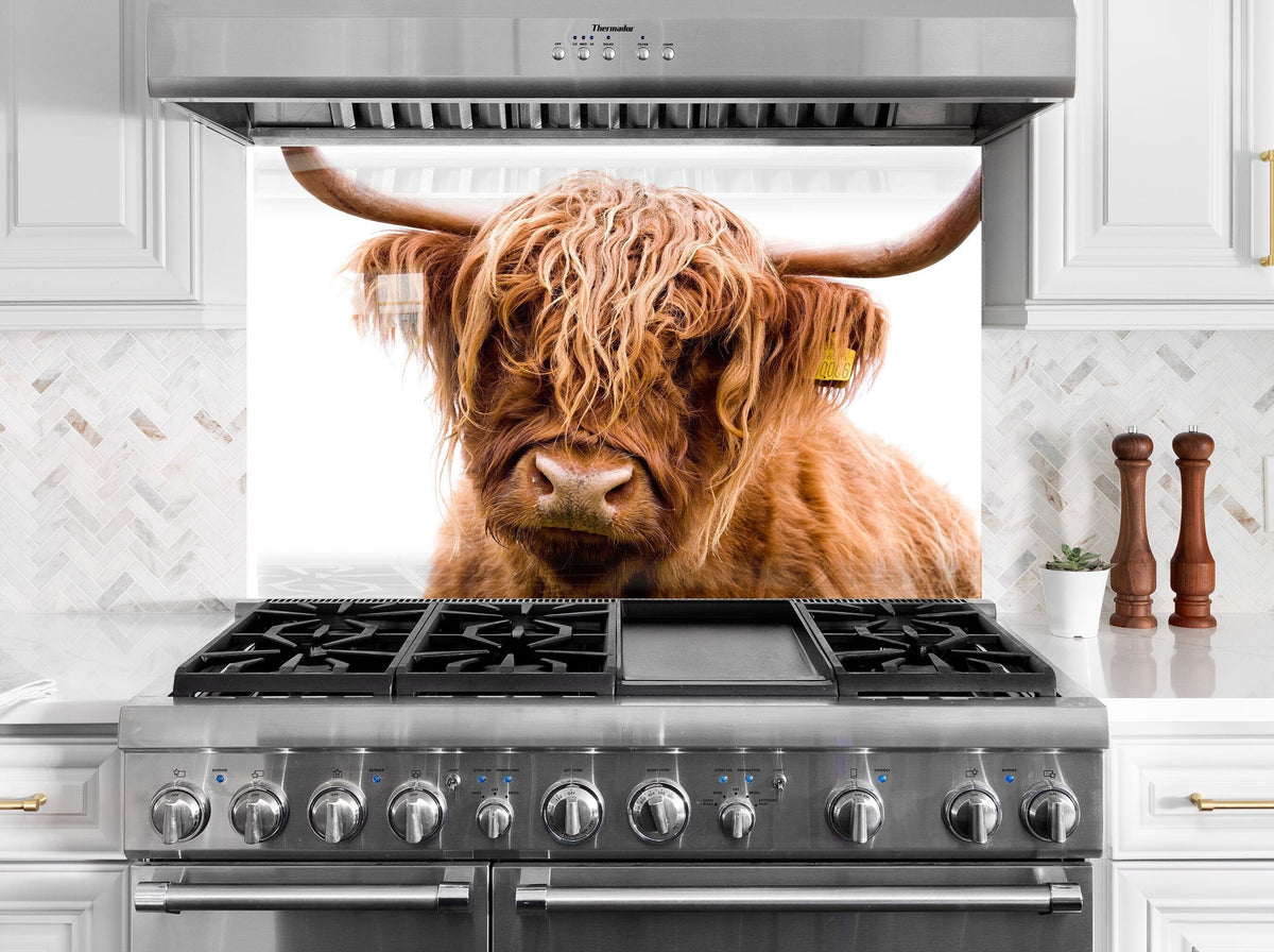 Rustic Highland Cow Backsplash | Backsplash Artworks – BacksplashArtworks