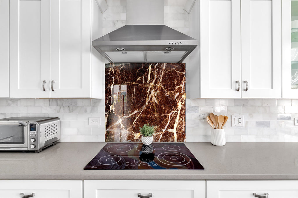 Cocoa Bliss - Glass Kitchen Backsplash-BacksplashArtworks