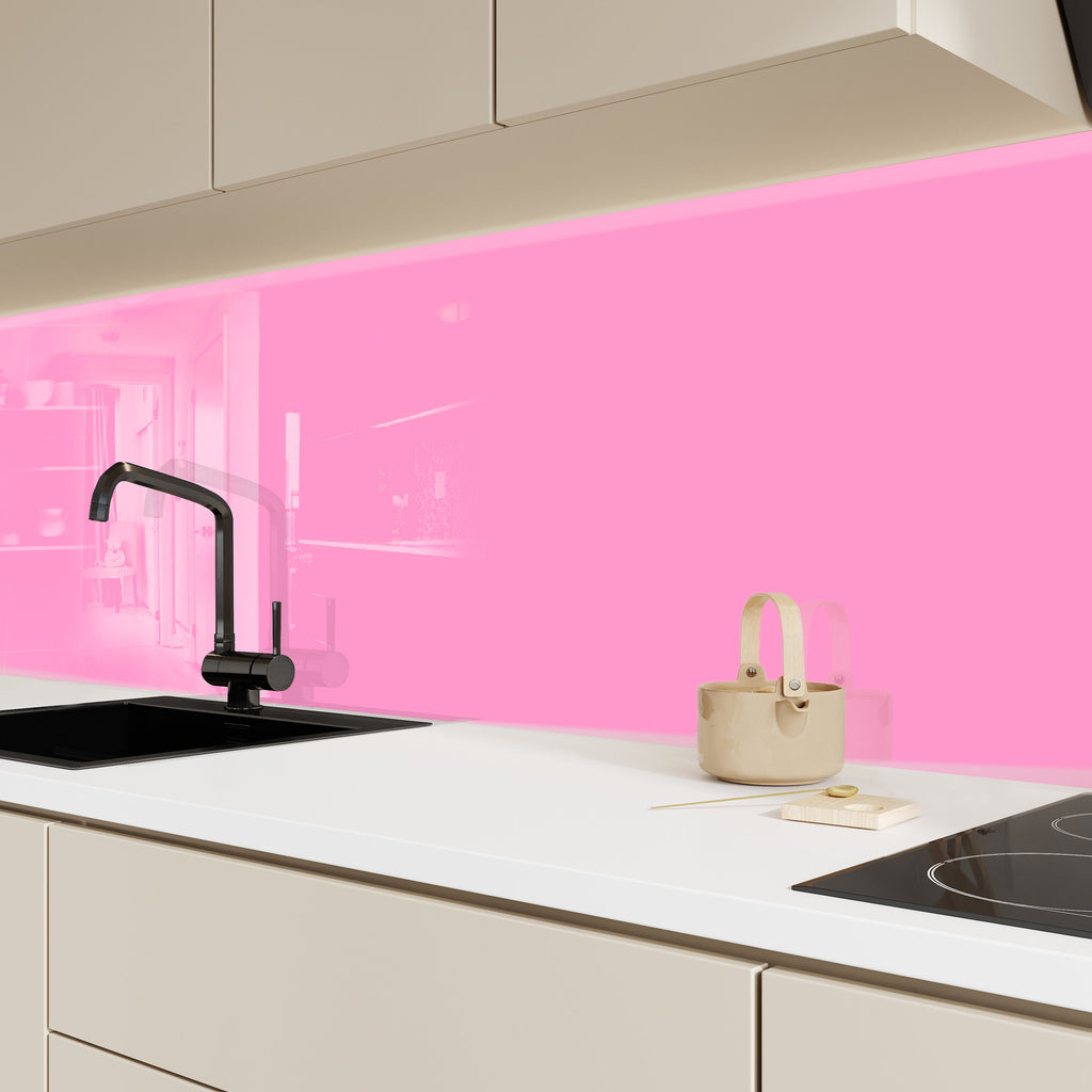 Pink - Glass Kitchen Backsplash-BacksplashArtworks