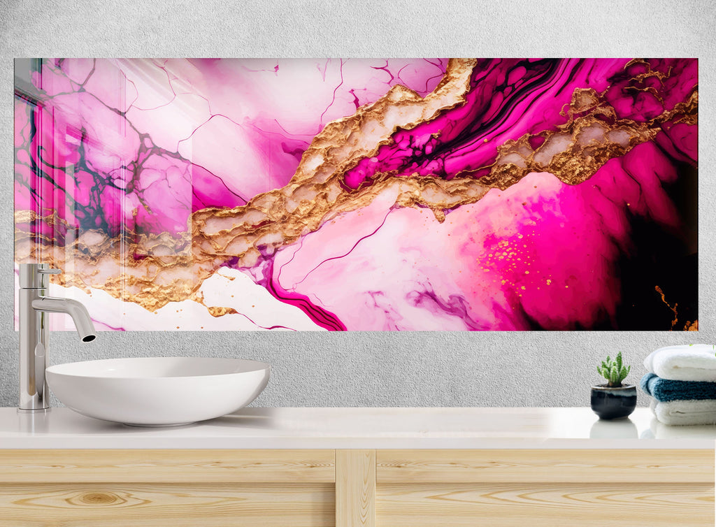 Abstract Tempered Glass Backsplash-BacksplashArtworks