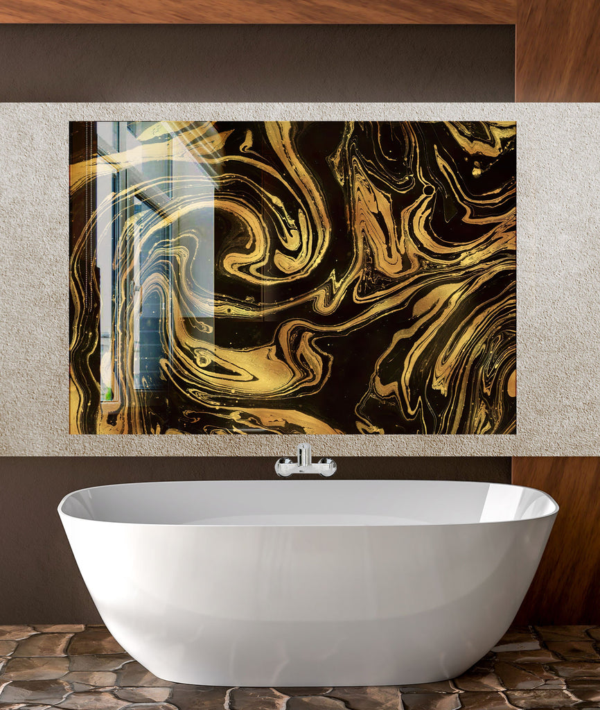 Abstract Tempered Glass Backsplash-BacksplashArtworks