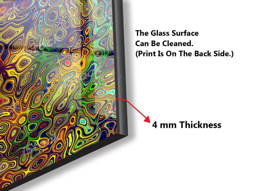 Abstract Tempered Glass Backsplash-BacksplashArtworks