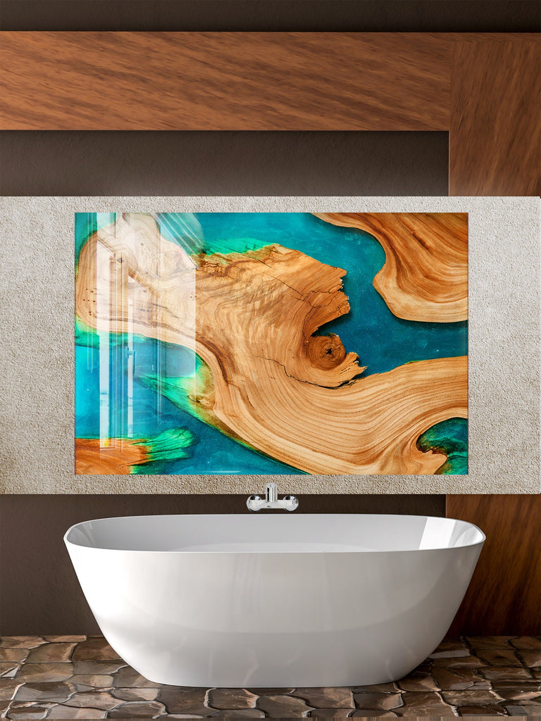 Abstract Tempered Glass Backsplash-BacksplashArtworks