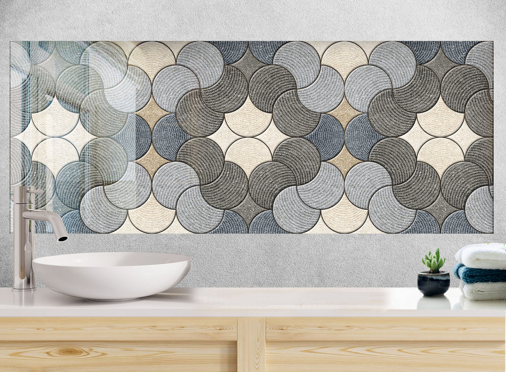 Abstract Tempered Glass Backsplash-BacksplashArtworks