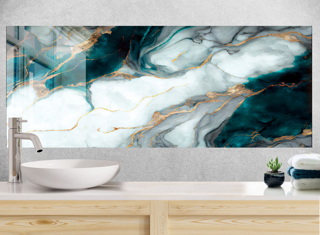 Abstract Tempered Glass Backsplash-BacksplashArtworks