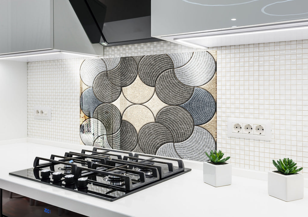 Abstract Tempered Glass Backsplash-BacksplashArtworks