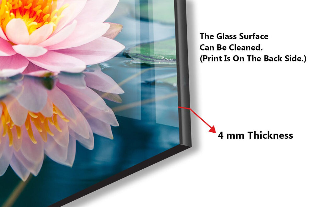 Pink Rose Tempered Glass Backsplash-BacksplashArtworks