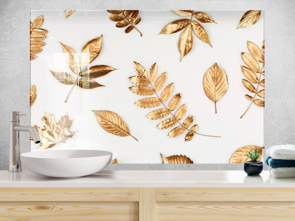 Leafs Tempered Glass Backsplash-BacksplashArtworks