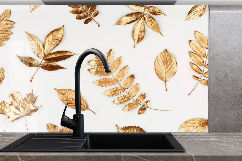 Leafs Tempered Glass Backsplash-BacksplashArtworks