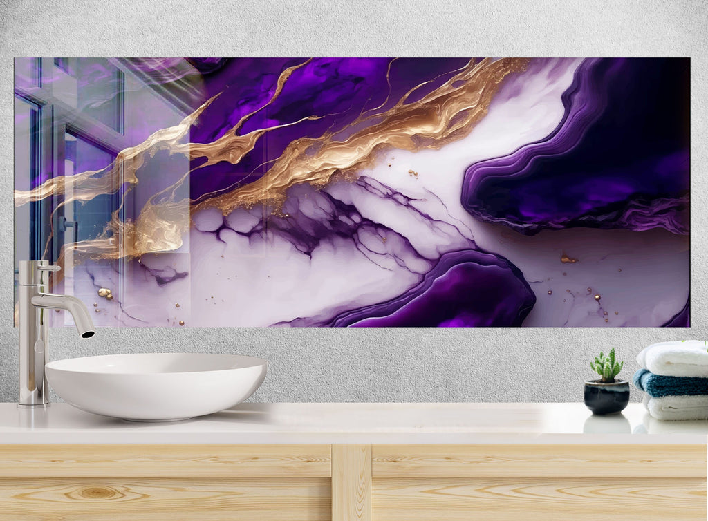 Abstract Tempered Glass Backsplash-BacksplashArtworks