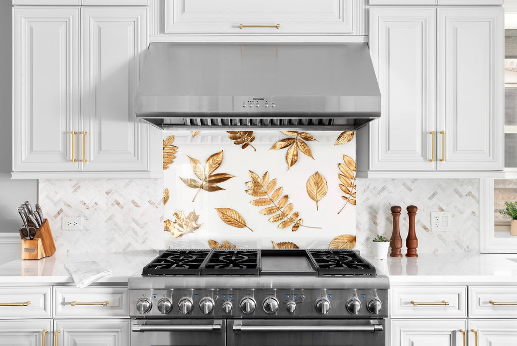 Leafs Tempered Glass Backsplash-BacksplashArtworks