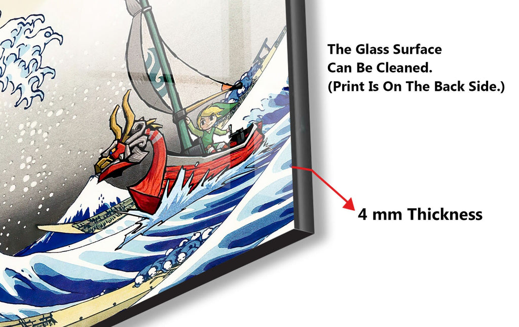 Great Wave Adventure - Glass Kitchen Backsplash-BacksplashArtworks