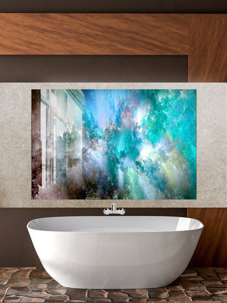 Abstract Tempered Glass Backsplash-BacksplashArtworks