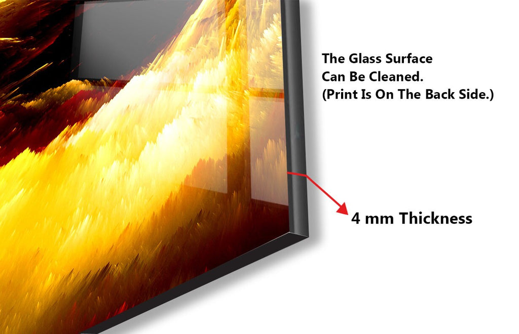Abstract Tempered Glass Backsplash-BacksplashArtworks