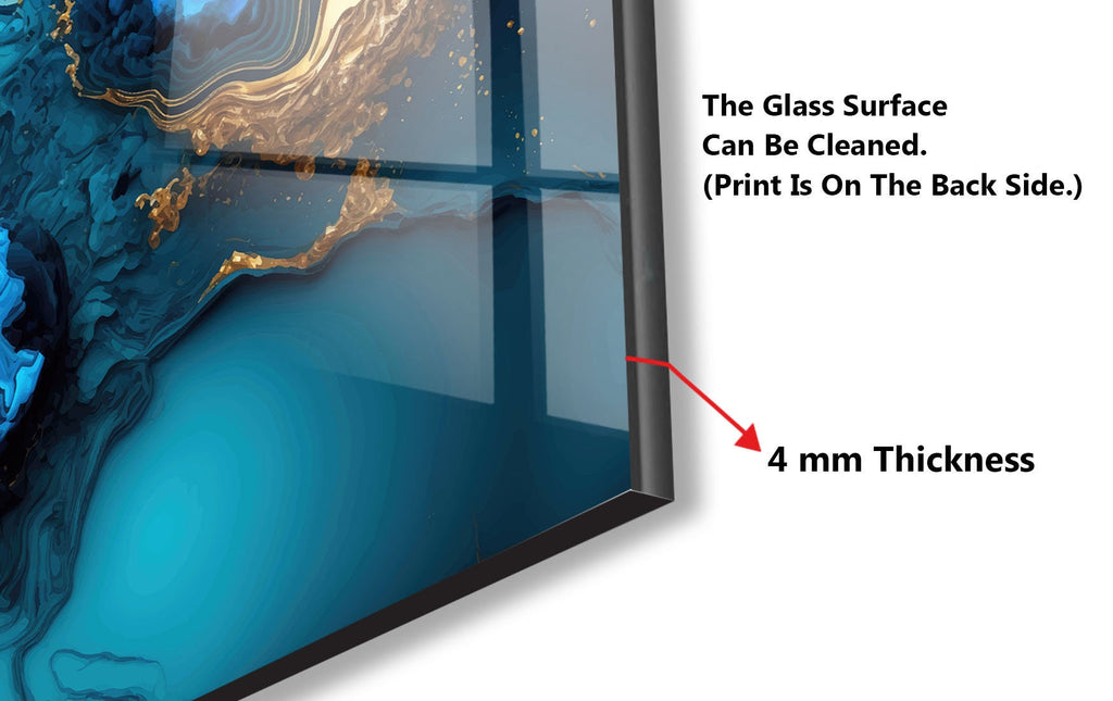 Abstract Tempered Glass Backsplash-BacksplashArtworks