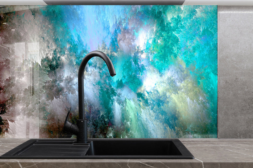 Abstract Tempered Glass Backsplash-BacksplashArtworks