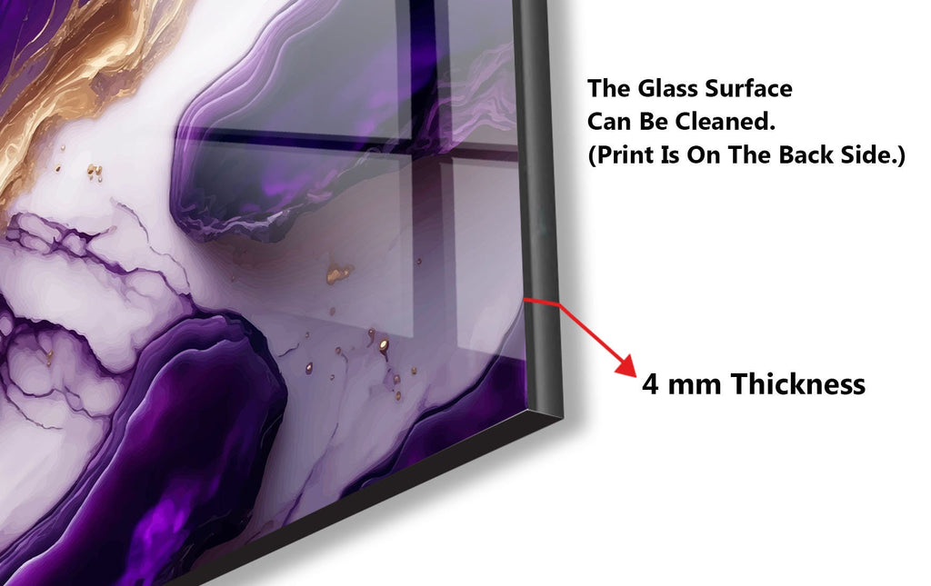 Abstract Tempered Glass Backsplash-BacksplashArtworks