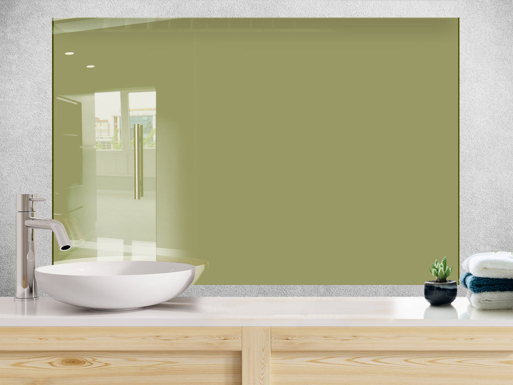 Khaki - Glass Kitchen Backsplash-BacksplashArtworks