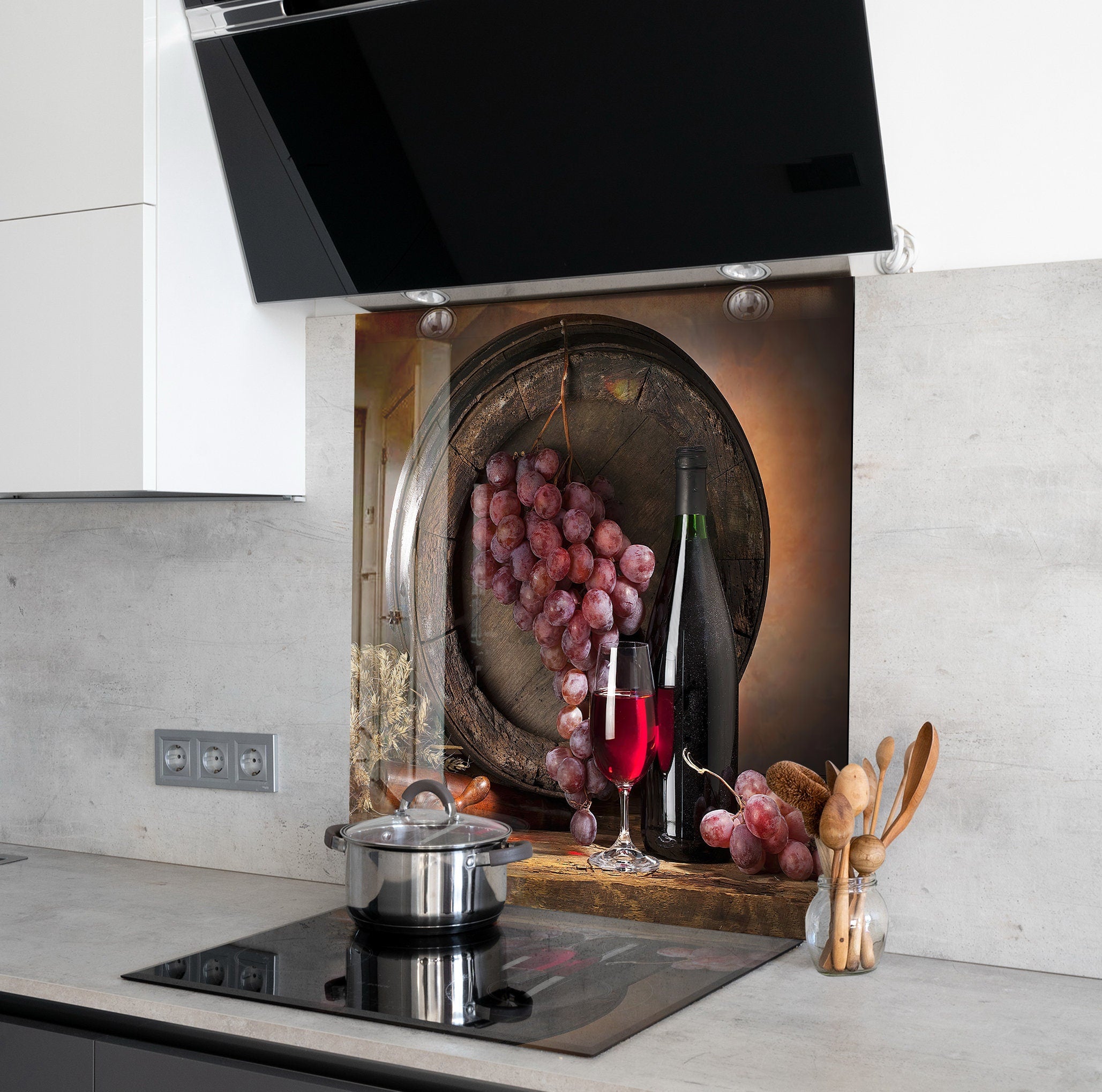 Red Wine Glass Backsplash | Backsplash Artworks – BacksplashArtworks