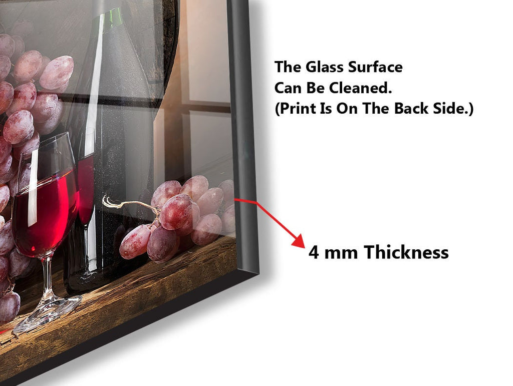 Red Wine Glass Kitchen Backsplash – Sophisticated Tasting-BacksplashArtworks