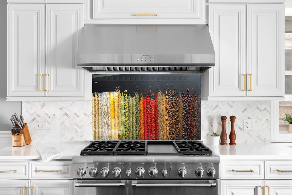 Colorful Spice - Glass Kitchen Backsplash-BacksplashArtworks