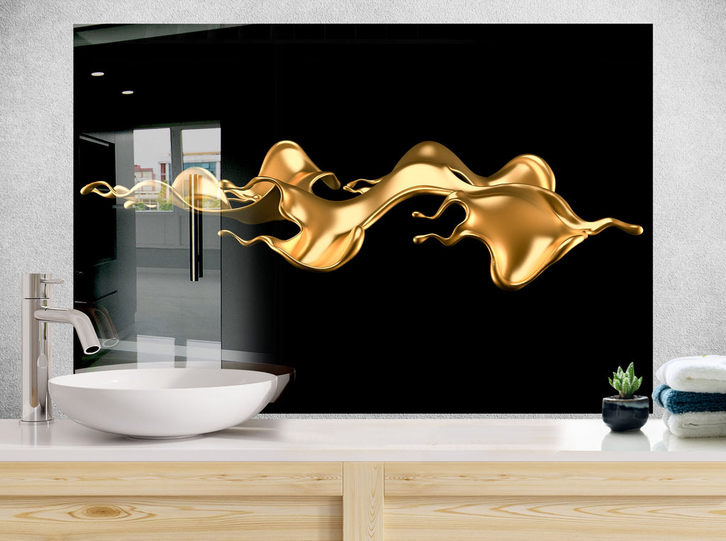 Abstract Tempered Glass Backsplash-BacksplashArtworks