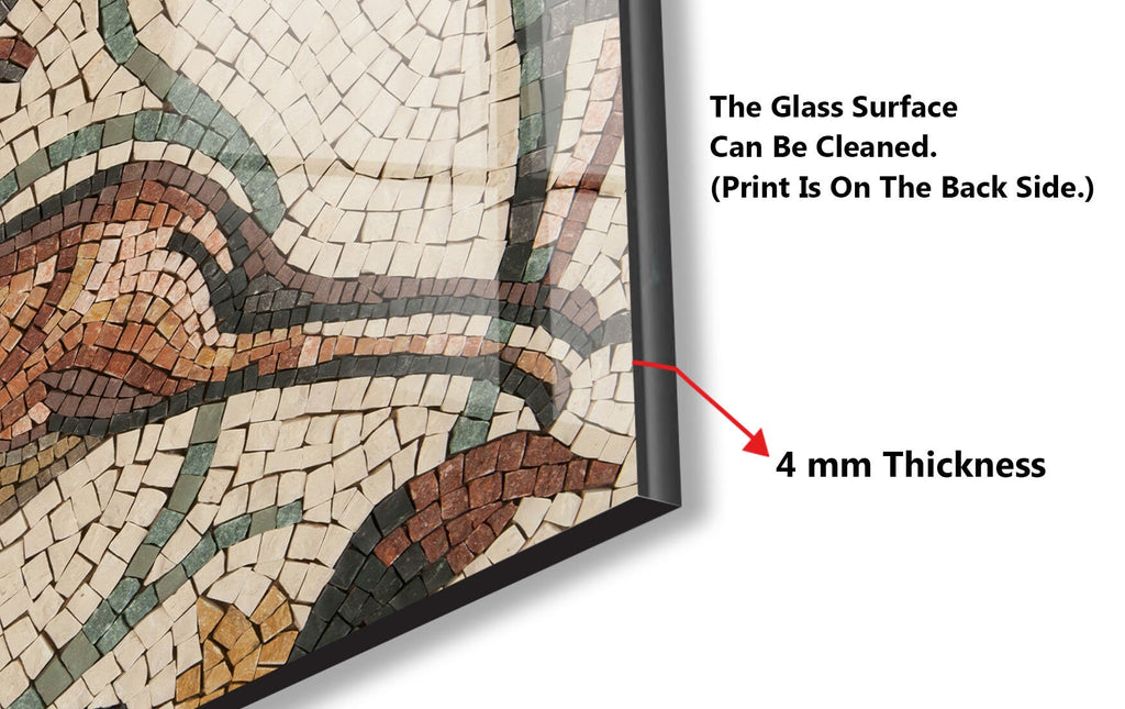 Mosaic Glass Kitchen Backsplash with Running Gazelle Design-BacksplashArtworks