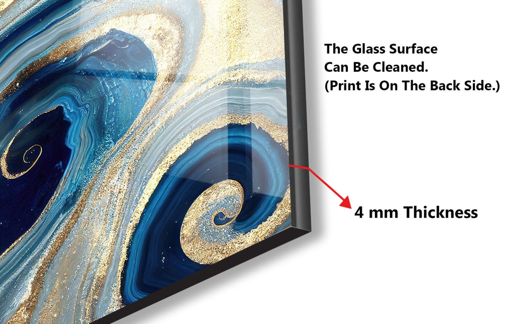 Abstract Tempered Glass Backsplash-BacksplashArtworks
