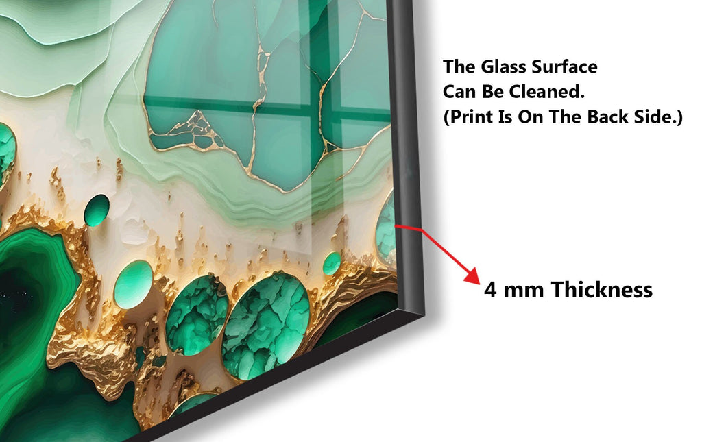 Emerald Bliss - Glass Kitchen Backsplash-BacksplashArtworks