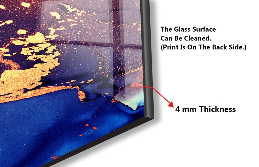 Abstract Tempered Glass Backsplash-BacksplashArtworks