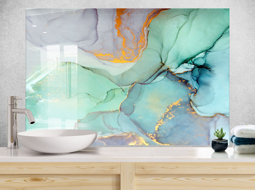 Abstract Tempered Glass Backsplash-BacksplashArtworks