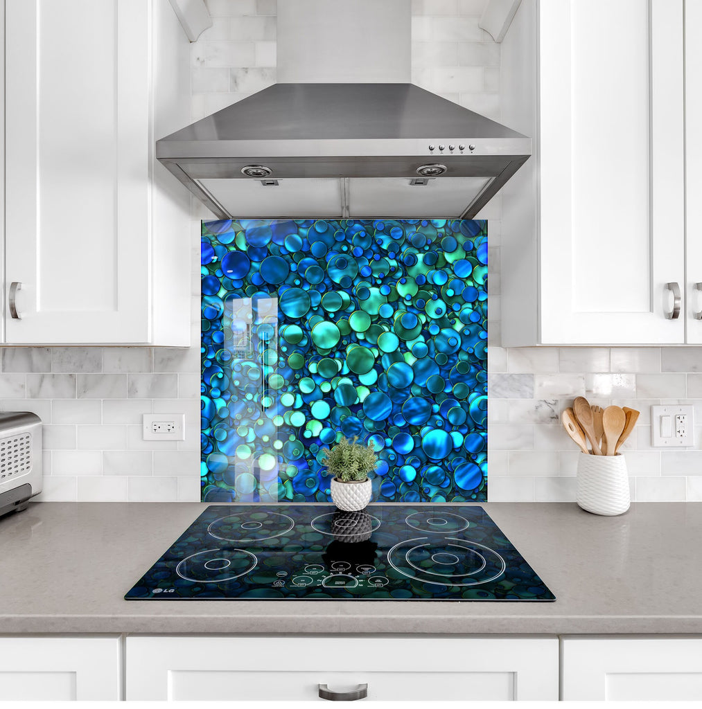 Abstract Tempered Glass Backsplash-BacksplashArtworks