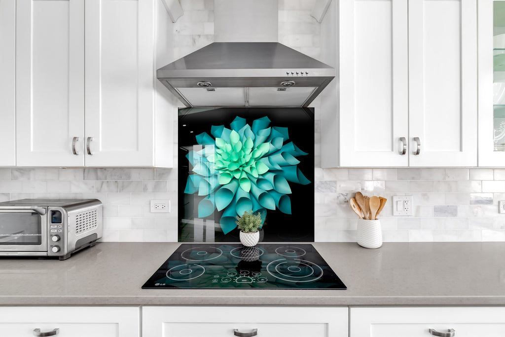 Dandelion Tempered Glass Backsplash-BacksplashArtworks