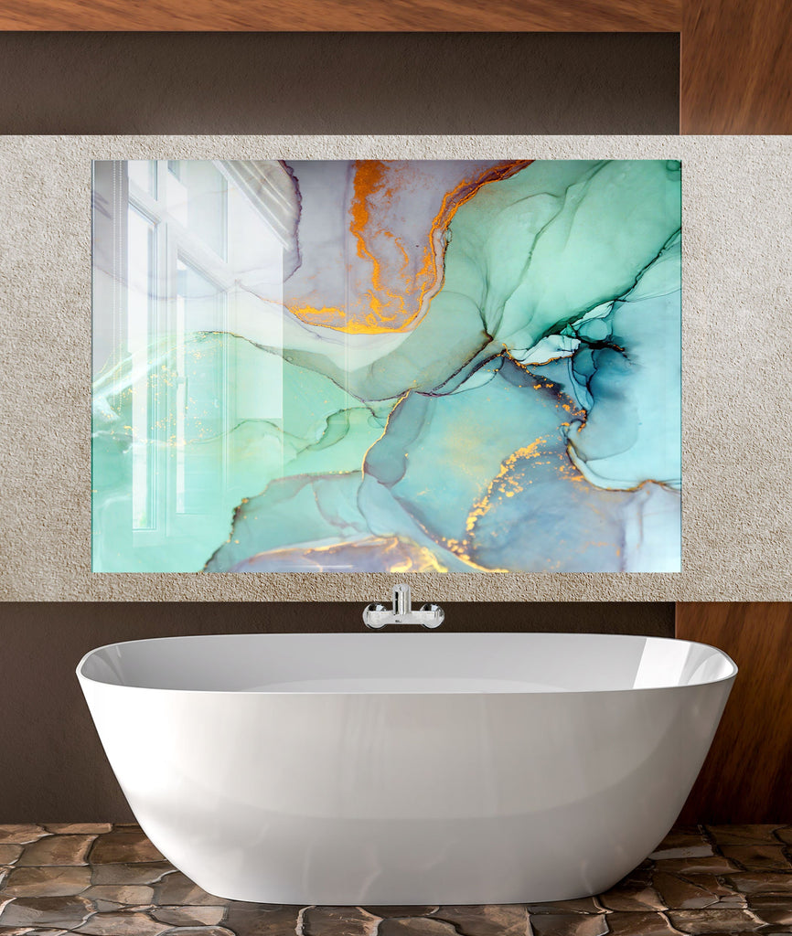 Abstract Tempered Glass Backsplash-BacksplashArtworks
