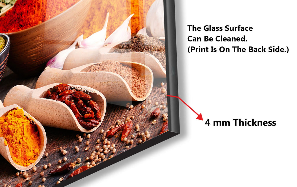Vibrant Spice Market - Glass Kitchen Backsplash-BacksplashArtworks