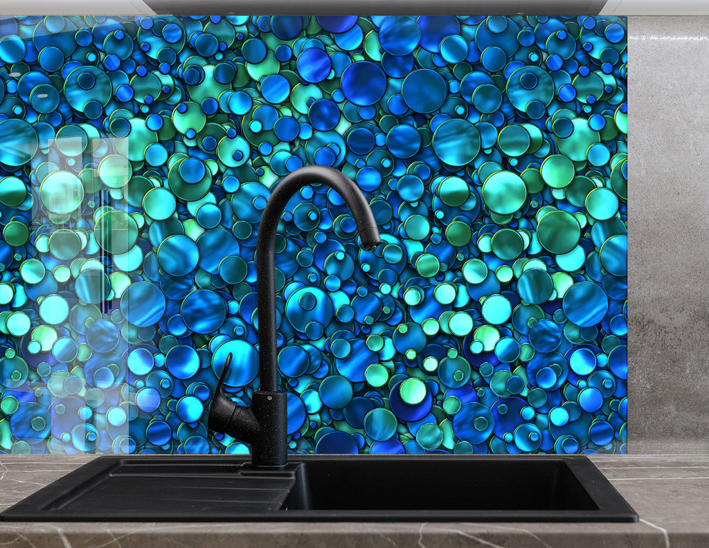 Abstract Tempered Glass Backsplash-BacksplashArtworks