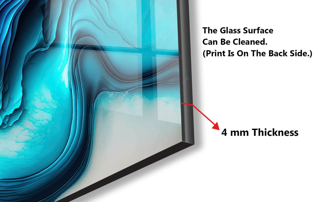 Oceanic Elegance - Glass Kitchen Backsplash-BacksplashArtworks
