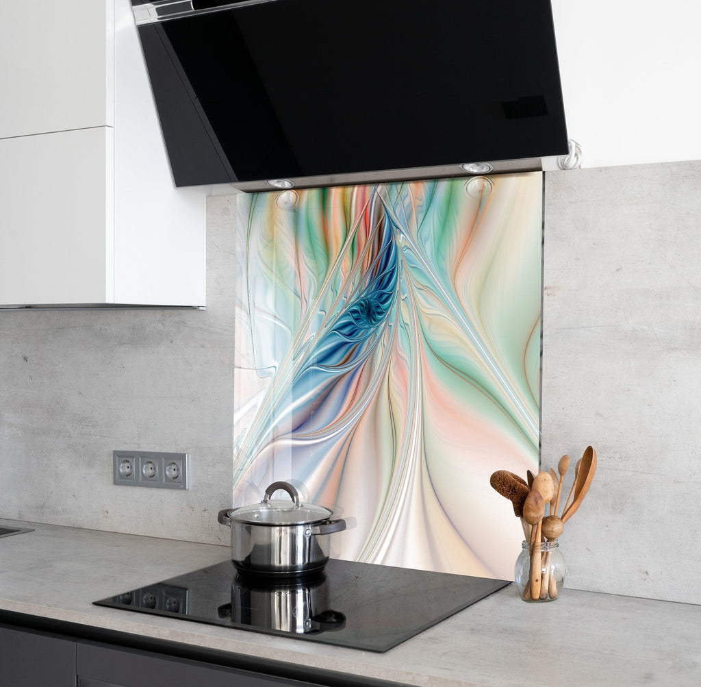 Abstract Tempered Glass Backsplash-BacksplashArtworks