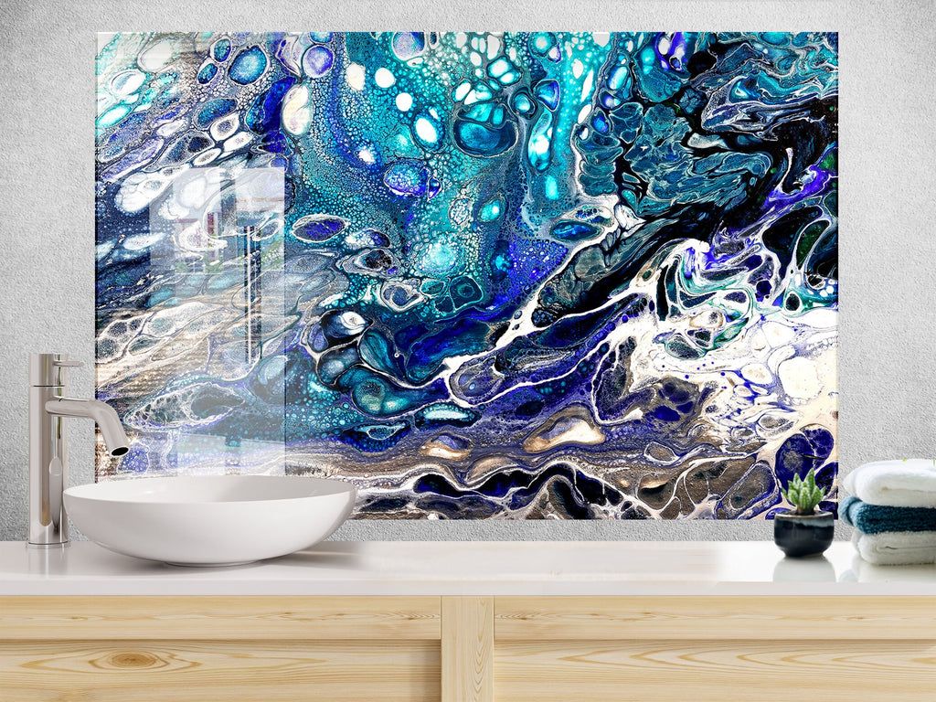 Deep Sea Wonders - Glass Kitchen Backsplash-BacksplashArtworks