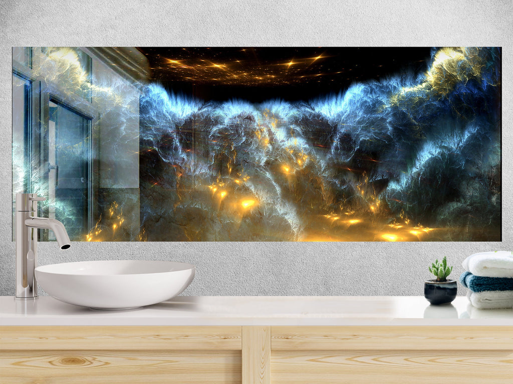 Abstract Tempered Glass Backsplash-BacksplashArtworks
