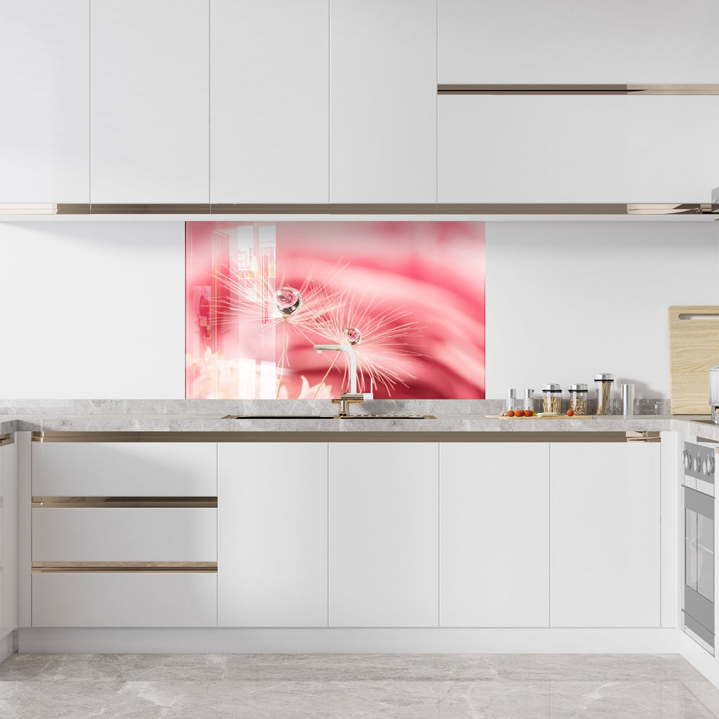 Botanical Floral Tempered Glass Backsplash-BacksplashArtworks