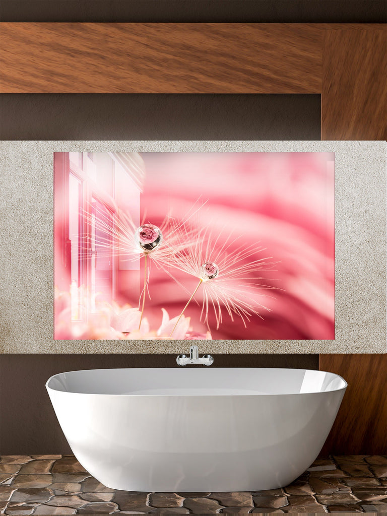 Botanical Floral Tempered Glass Backsplash-BacksplashArtworks