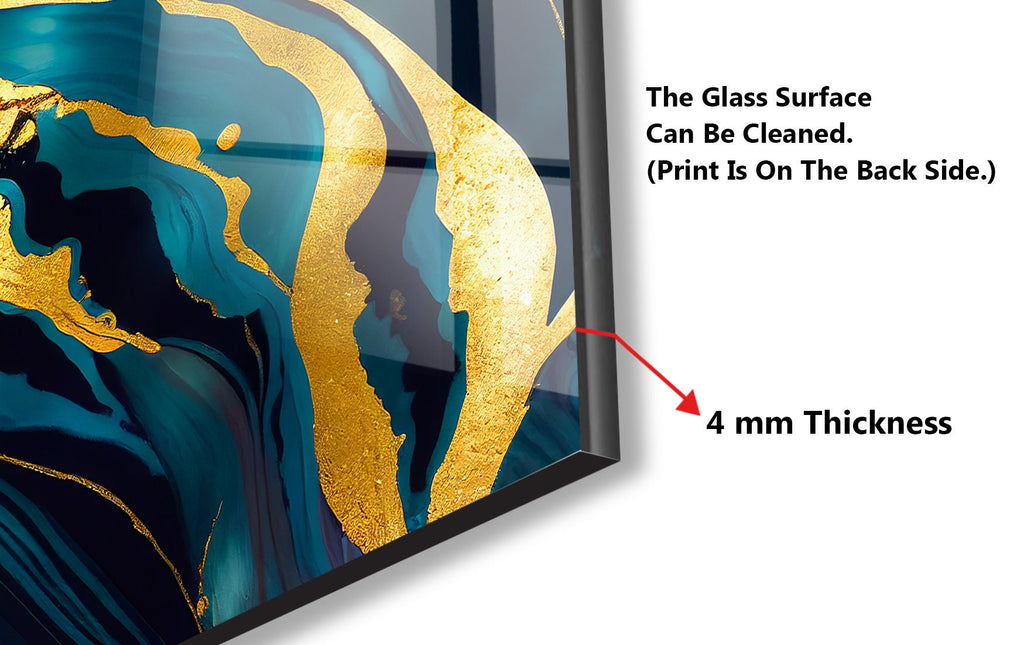 Abstract Tempered Glass Backsplash-BacksplashArtworks